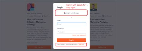 semrush sign up